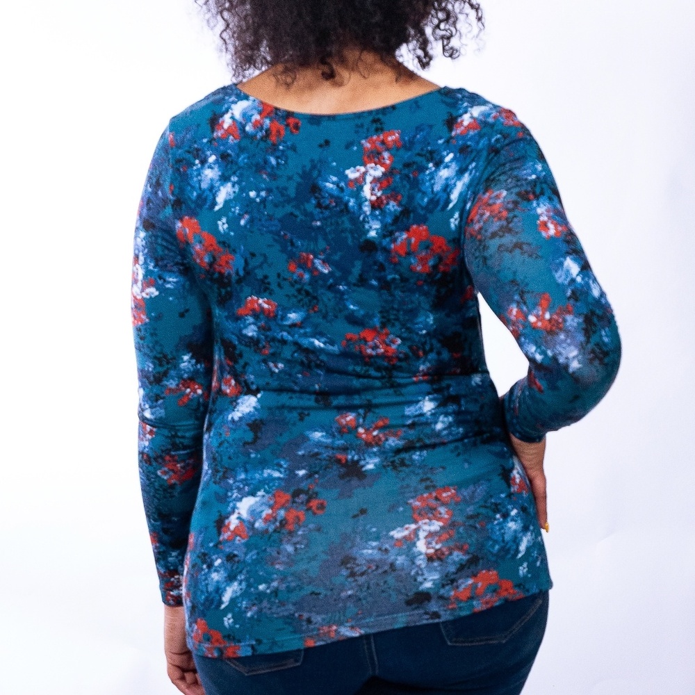 Adrianna Papell ⚫ cowl neck knit top, size L - Picture 6 of 8